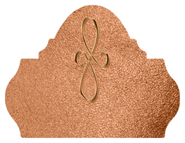 DARAY L 601 CP SH CP Copper Scroll Shimmer Copper Background